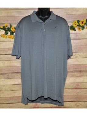 Callaway Opti Dri Men's Gray Golf Polo Shirt Size XXL Classic Casual